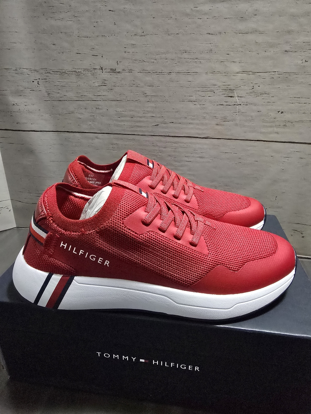 Tommy Hilfiger Womens Arosa Slip On Sneakers TWAROSA Red 8M